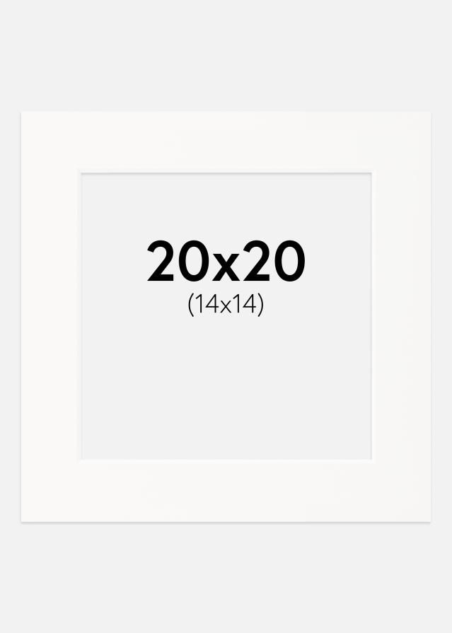 Paspartuu kulunud valge Valge äär 20x20 cm (14x14)