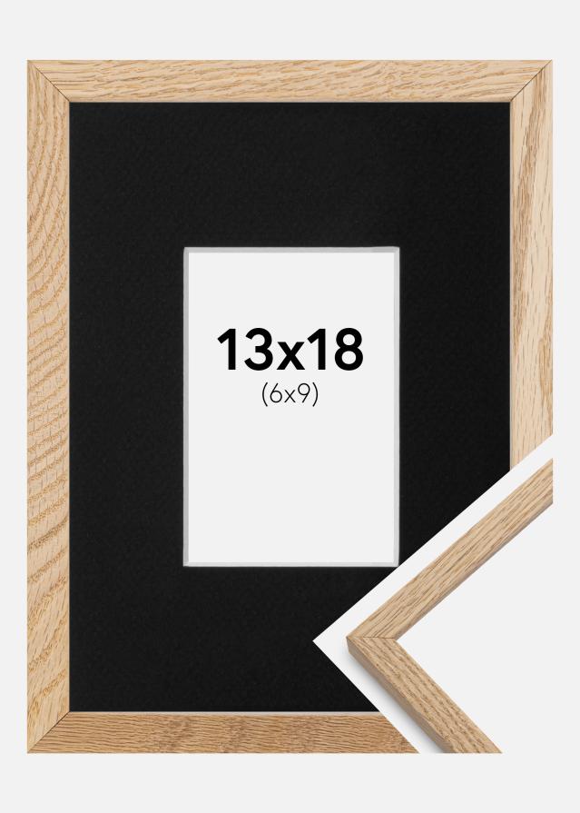 Raam Oslo tamm 13x18 cm - paspartuu muster 7x10 cm