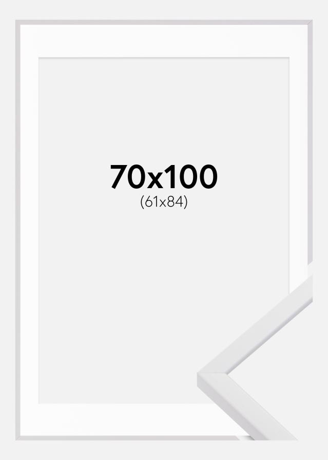Raam E-Line valge 70x100 cm - paspartuu valge 62x85 cm
