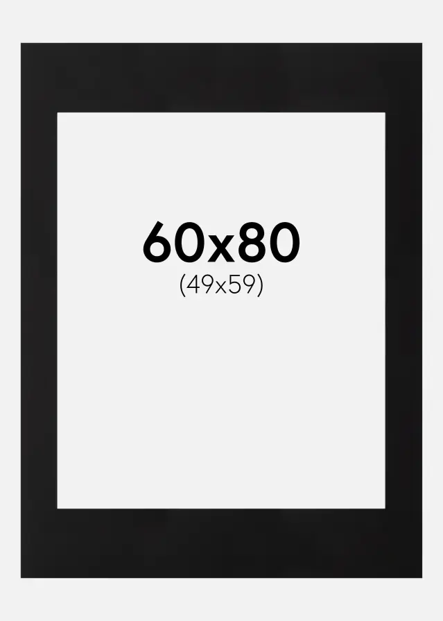 Paspartuu muster Must äär 60x80 cm (49x59)