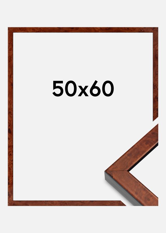 Raam Hermes Akruulklaas Burr Walnut 50x60 cm