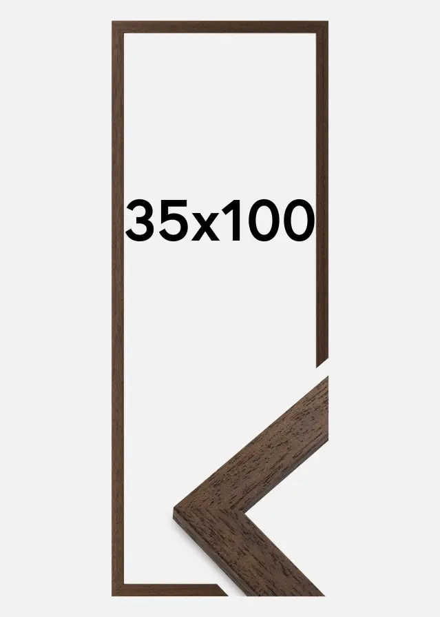 Raam Brown Wood Akruulklaas 35x100 cm