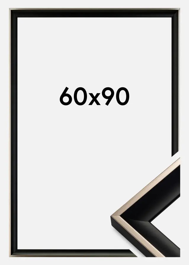 Raam Öjaren mustjas hobedane 60x90 cm