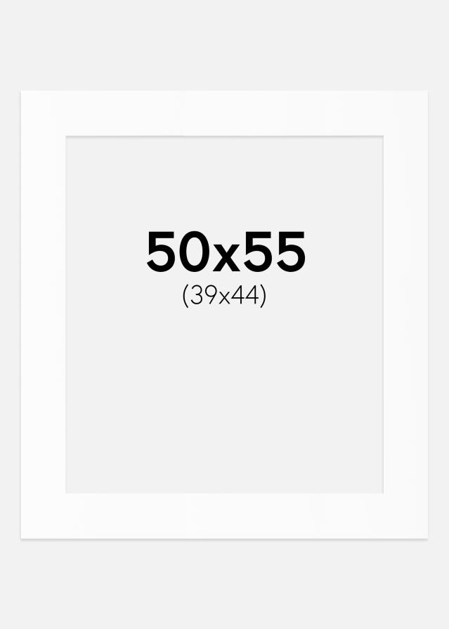 Paspartuu Valge Standard (Valge Südamik) 50x55 cm (39x44)