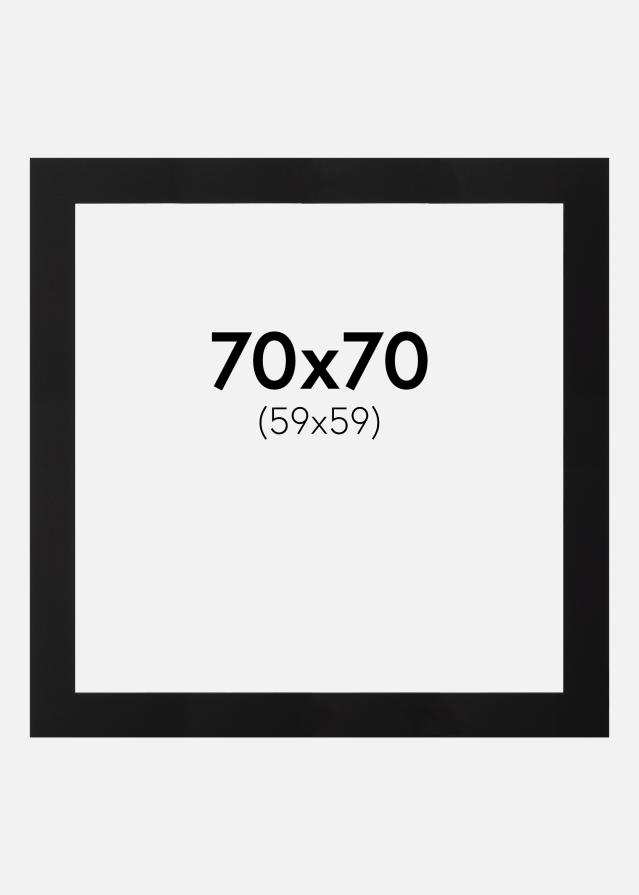 Paspartuu muster Must äär 70x70 cm (59x59)