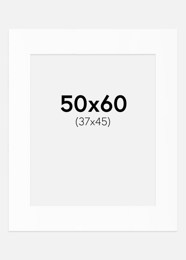 Paspartuu Valge Standard (Valge Südamik) 50x60 cm (37x45)