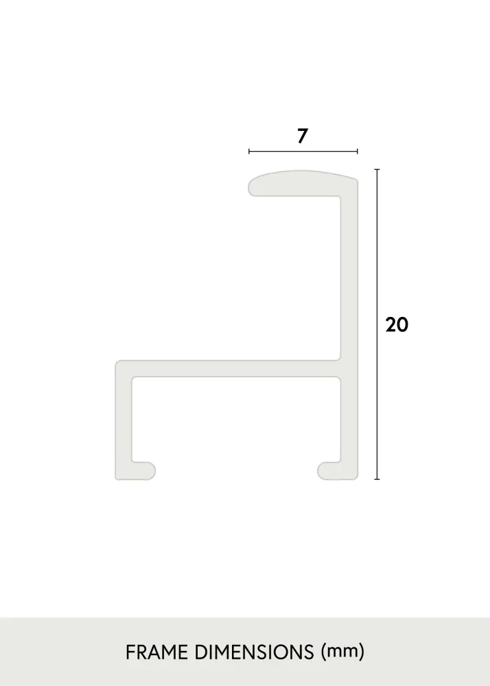 Peegel minimaalne White 40x80 cm