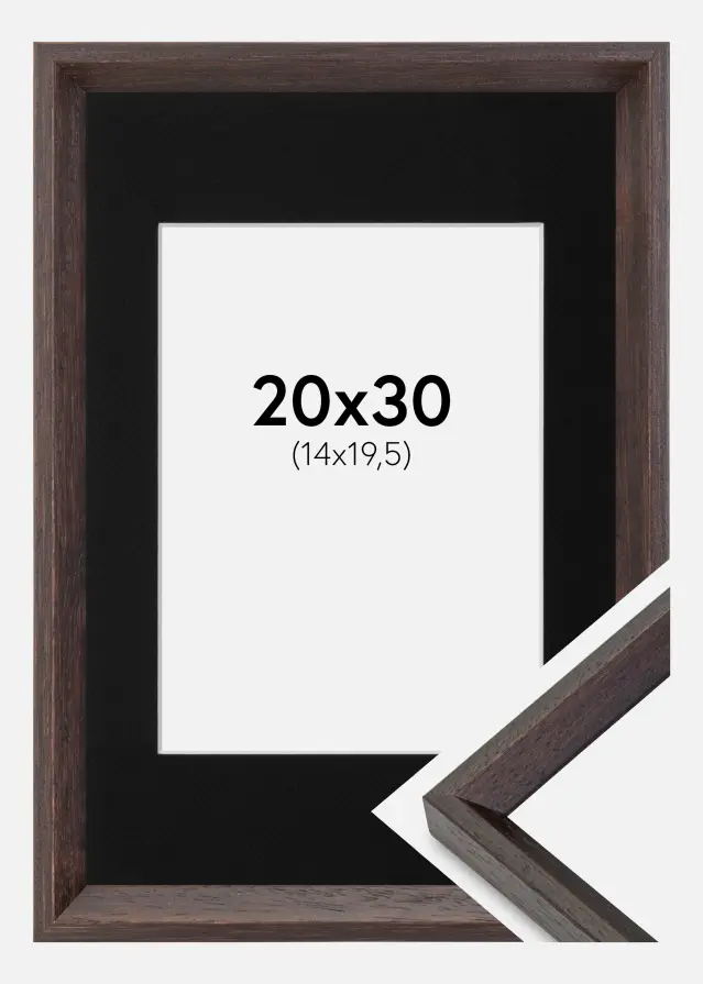 Raam Globe Espresso 20x30 cm - paspartuu muster 15x21 cm (A5)