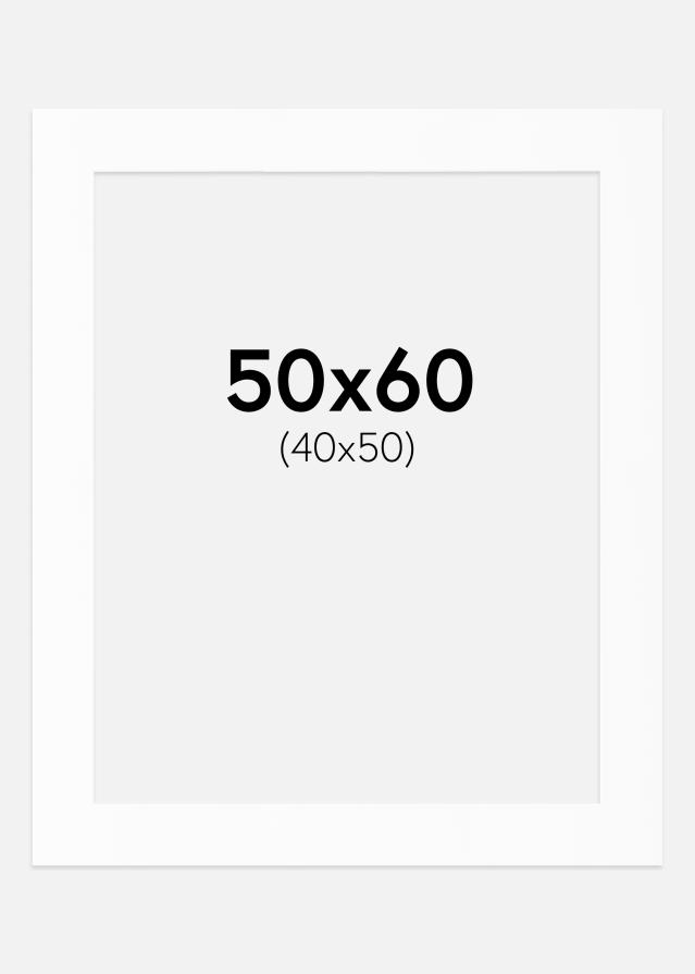 Paspartuu Valge Standard (Valge Südamik) 50x60 cm (40x50)