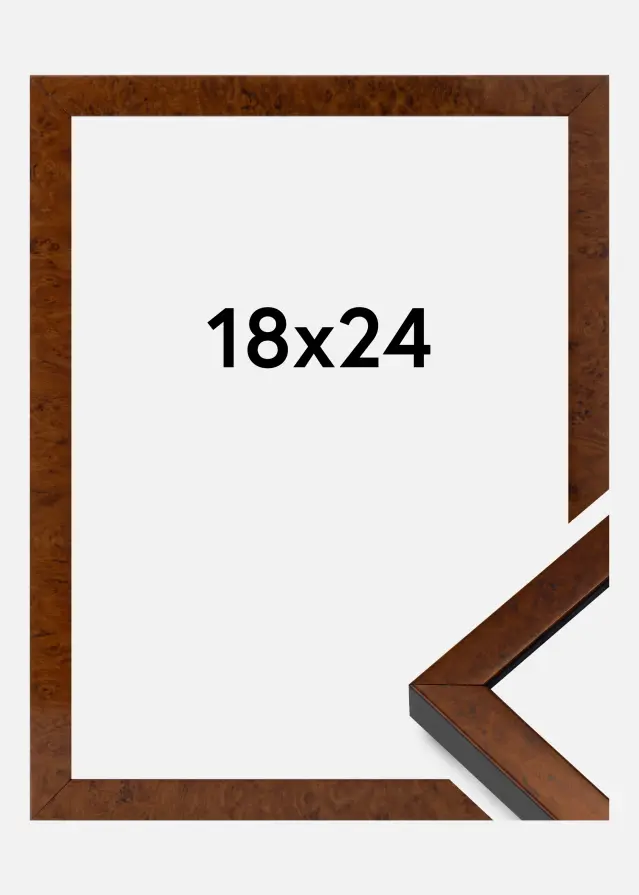 Raam Ares Akruulklaas Burr Walnut 18x24 cm