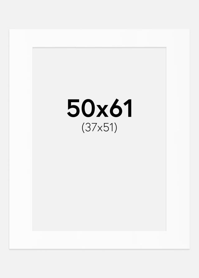 Paspartuu Valge Standard (Valge Südamik) 50x61 cm (37x51)