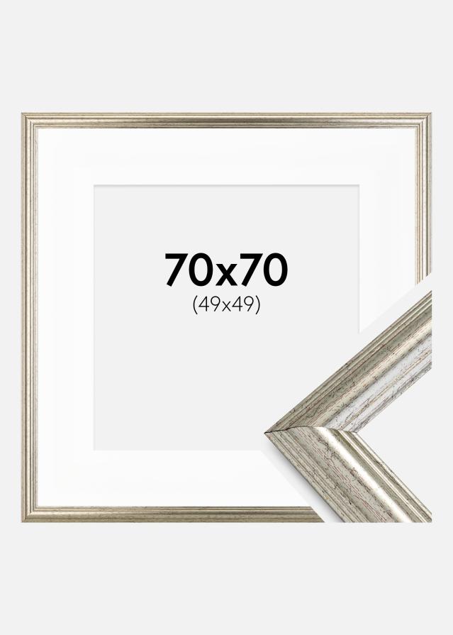 Raam Västkusten hobedane 70x70 cm - paspartuu valge 60x60 cm