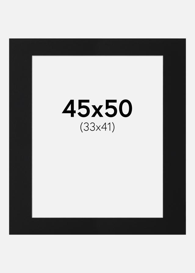 Paspartuu Must Standard (Valge Südamik) 45x50 cm (33x41)