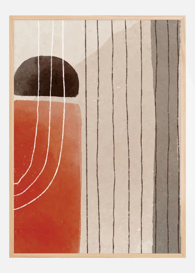 Orange Minimal Shapes III Plakat