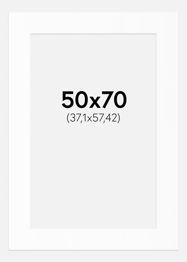 Paspartuu Valge Standard (Valge Südamik) 50x70 cm (37,1x57,42)