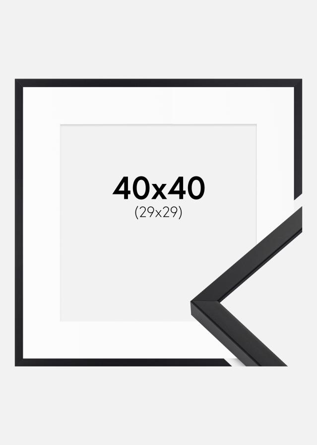 Raam E-Line muster 40x40 cm - paspartuu valge 30x30 cm