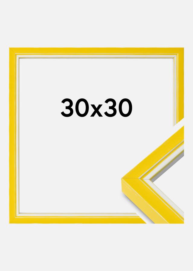 Raam Diana Akruulklaas kollane 30x30 cm