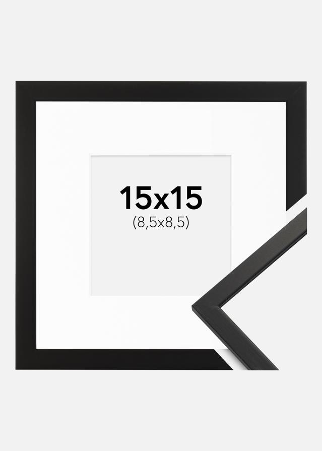 Raam Edsbyn muster 15x15 cm - paspartuu valge 9x9 cm