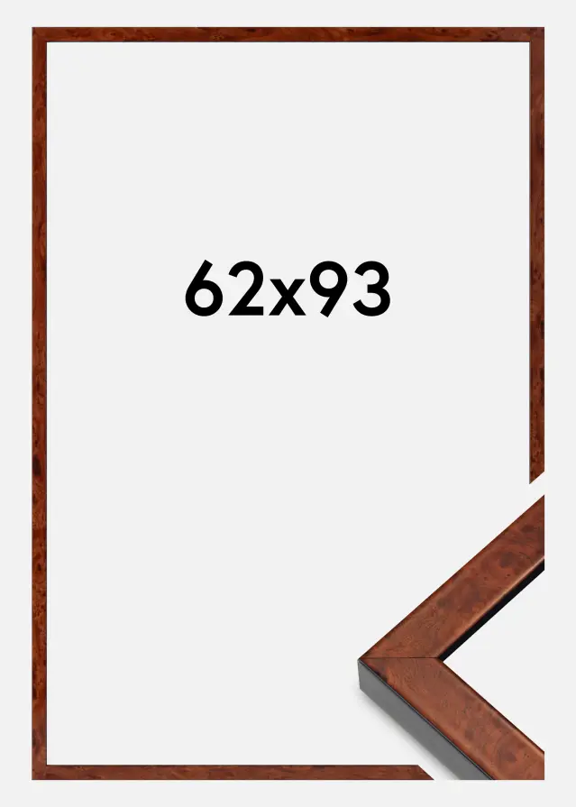 Raam Hermes Akruulklaas Burr Walnut 62x93 cm