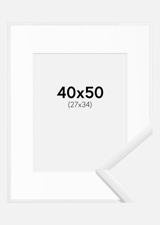 Raam New Lifestyle valge 40x50 cm - paspartuu valge 28x35 cm