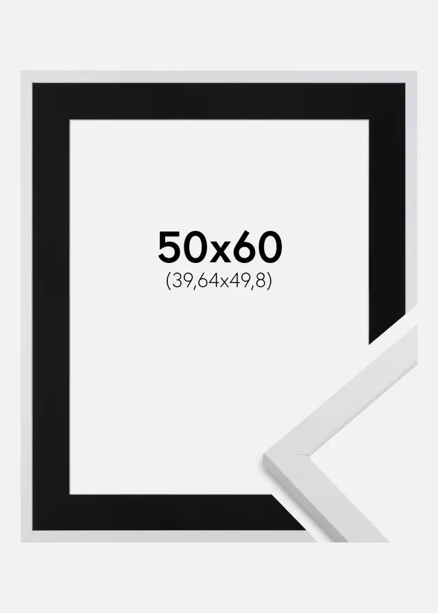 Raam Trendy valge 50x60 cm - paspartuu muster 16x20 inches