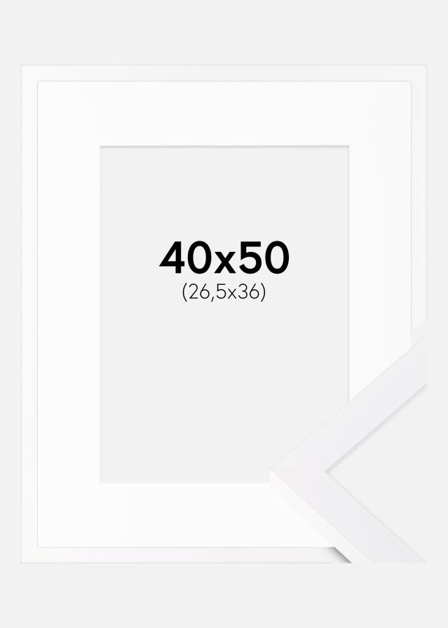 Raam Selection valge 40x50 cm - paspartuu valge 27,5x37 cm
