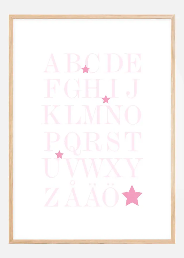 ABC - roosa Plakat