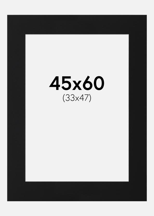 Paspartuu Must Standard (Valge Südamik) 45x60 cm (33x47)
