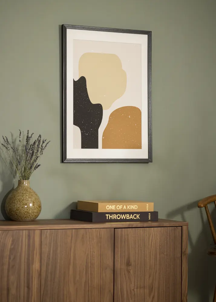 Raam Fiorito tumehall 30x40 cm - paspartuu valge 21x29,7 cm (A4)
