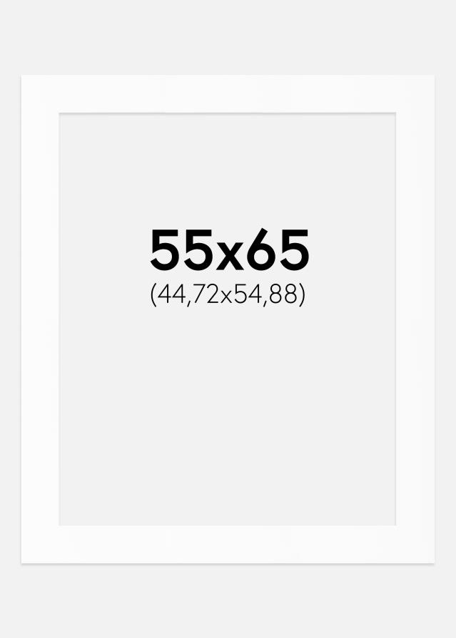 Paspartuu Valge Standard (Valge Südamik) 55x65 cm (44,72x54,88)