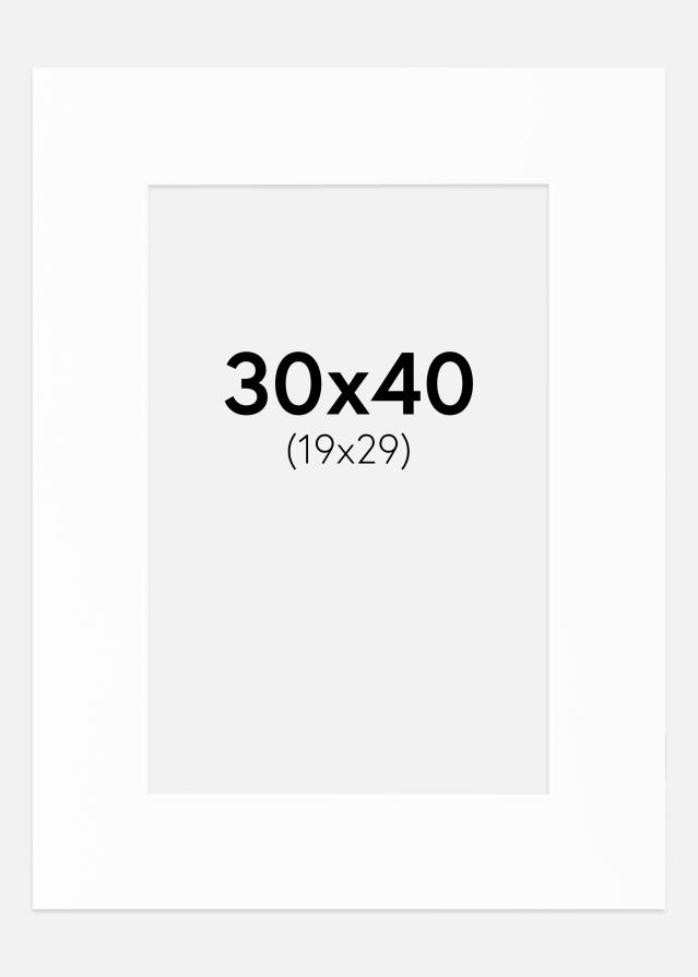 Paspartuu Canson valge Valge äär 30x40 cm (19x29)