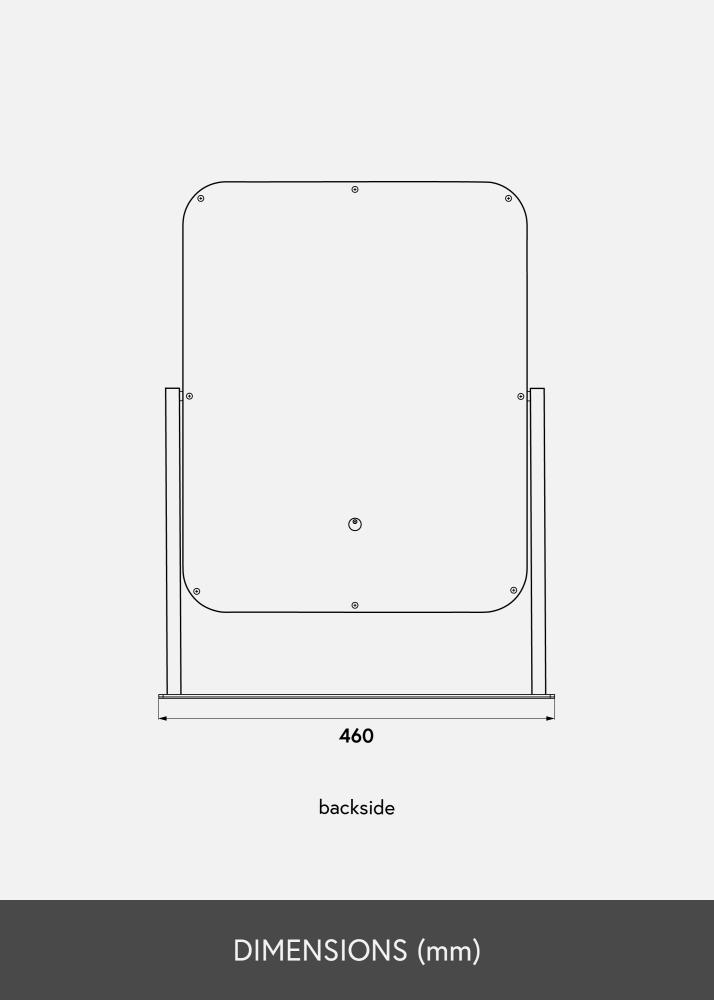 KAILA meikimispeegel III valge - 45x60 cm