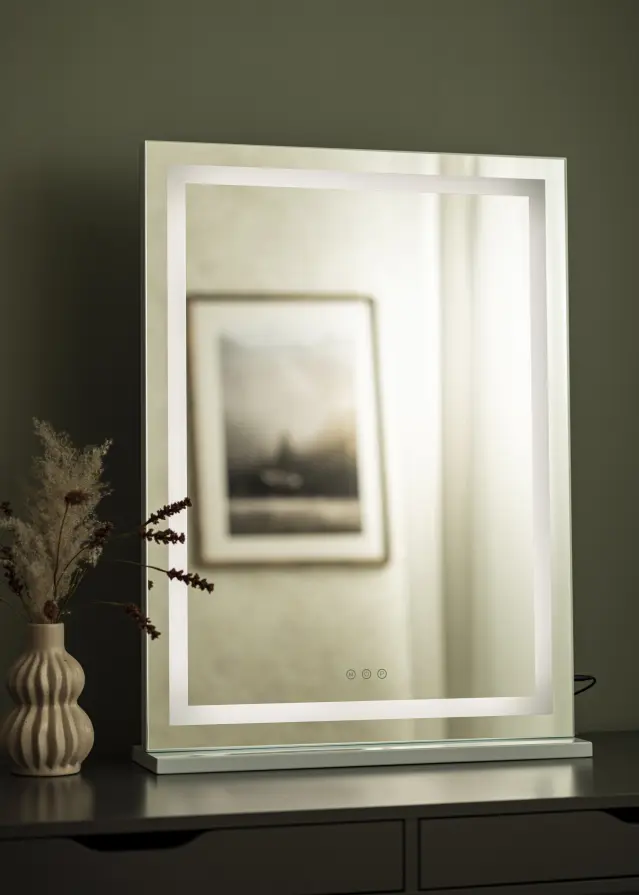 KAILA meikimispeegel Base Vertical LED valge 80x60 cm