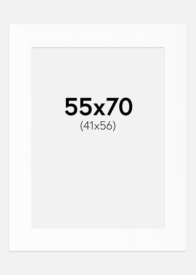 Paspartuu Valge Standard (Valge Südamik) 55x70 cm (41x56)