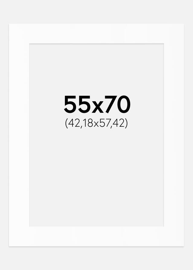 Paspartuu Valge Standard (Valge Südamik) 55x70 cm (42,18x57,42)