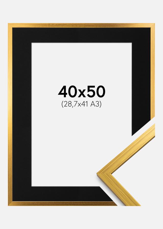 Raam Edsbyn kuldne 40x50 cm - paspartuu muster 29,7x42 cm (A3)