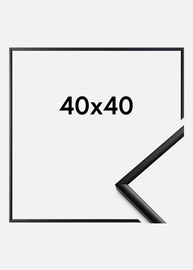 Raam New Lifestyle Akruulklaas matt must 40x40 cm