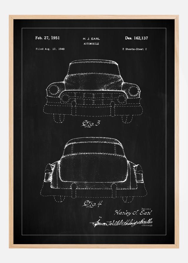 Patenteeritud joonistus - Cadillac II - muster Plakat