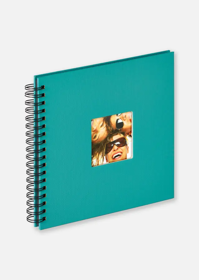 Fun spiraalalbum turkoos - 26x25 cm (40 mustad lehekuljed / 20 lehte)