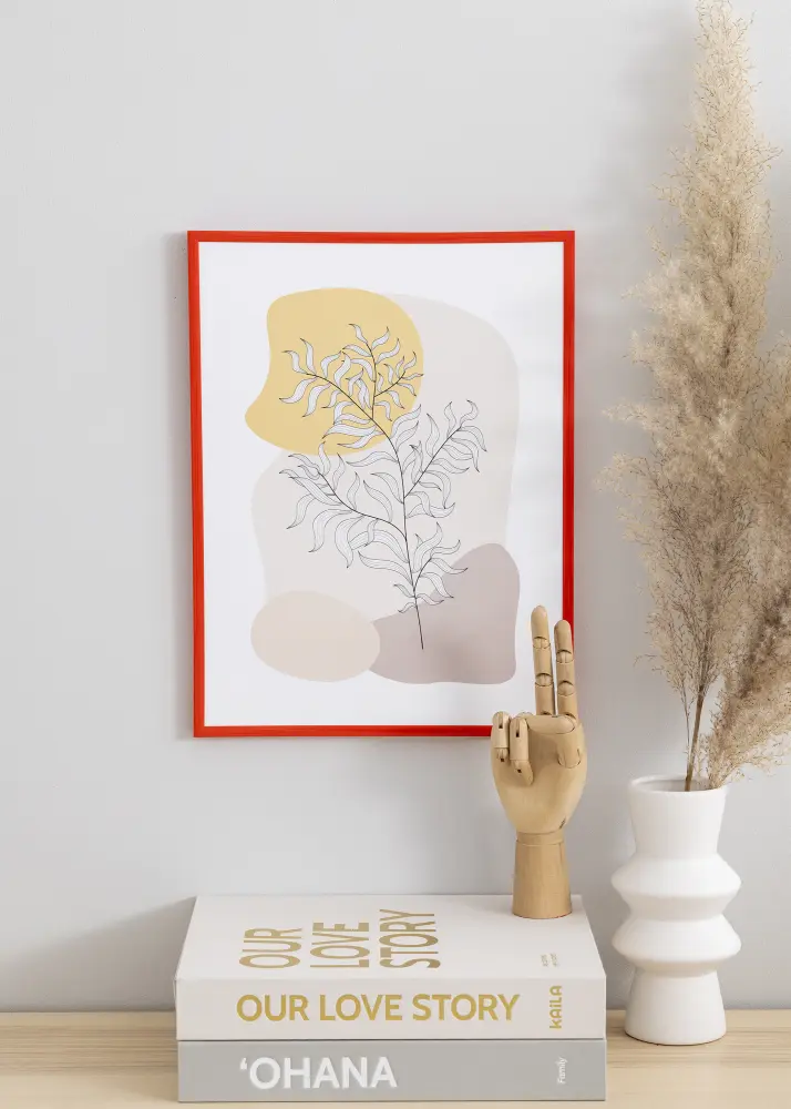 Raam New Lifestyle helepunane 30x40 cm - paspartuu muster 21x30 cm