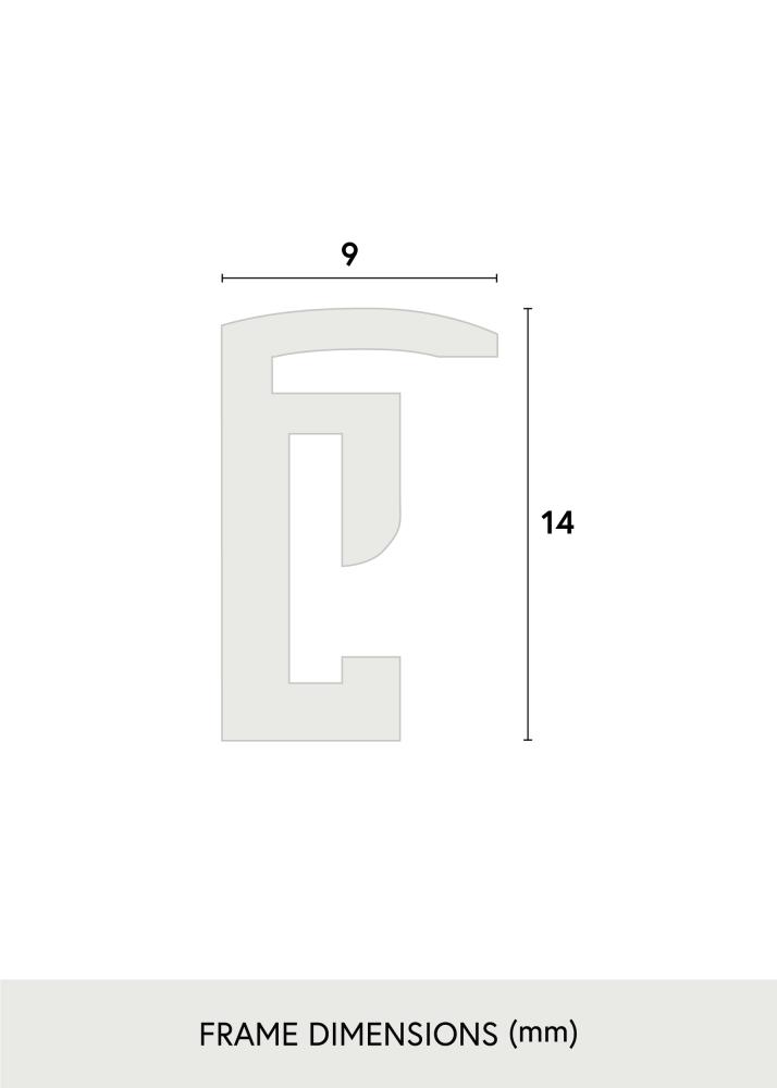 Raam Scandi Akruulklaas matt must 25x25 cm