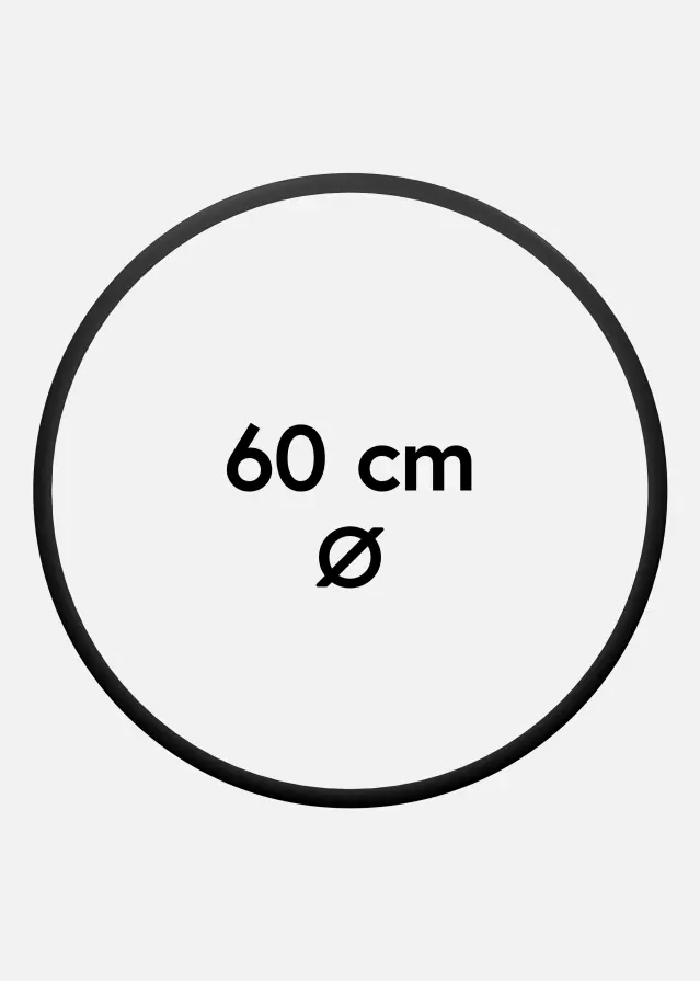 Ummargune raam Akruulklaas muster 60 cm Ø