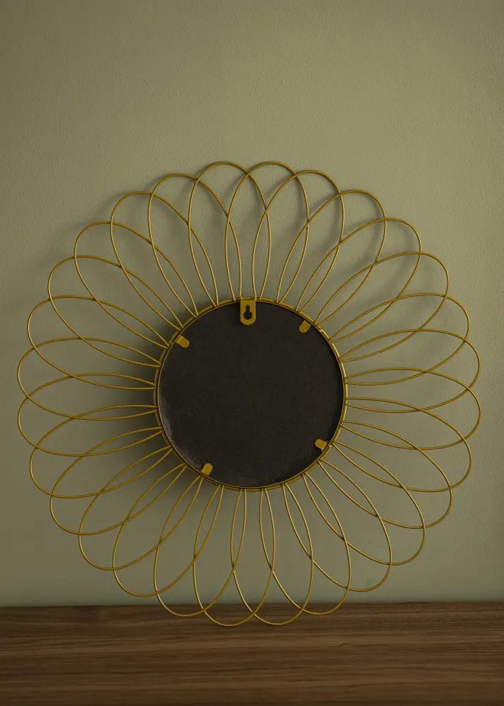 KAILA peegel Flower - kuldne 50 cm Ø
