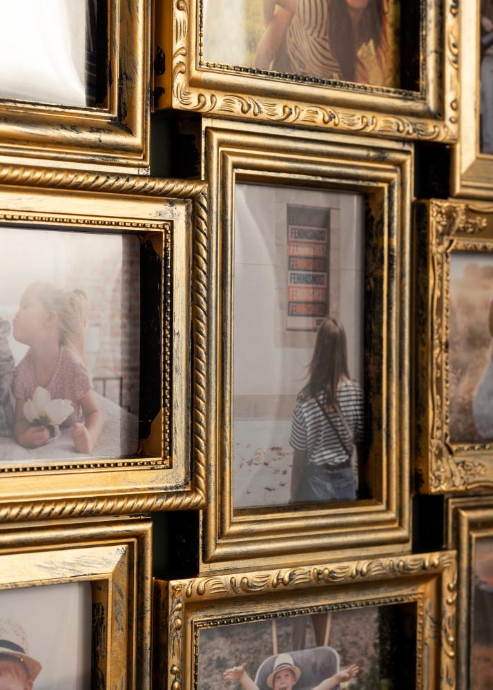 Retro kollaazraam matt kuldne - 12 pildid