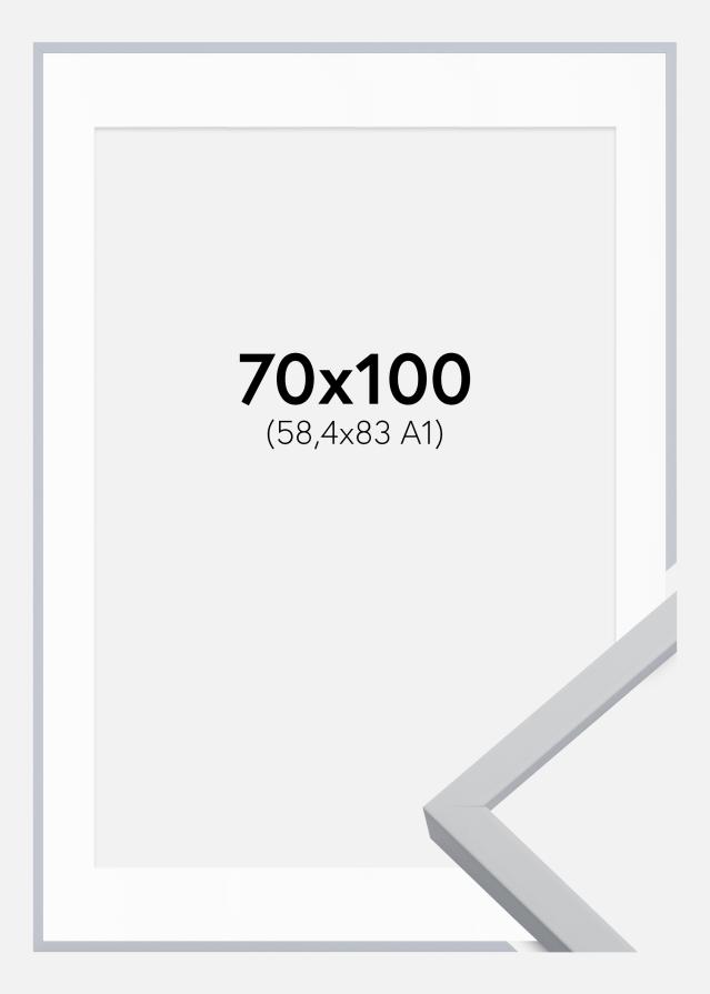 Raam Oslo valge 70x100 cm - paspartuu valge 59,4x84 cm (A1)