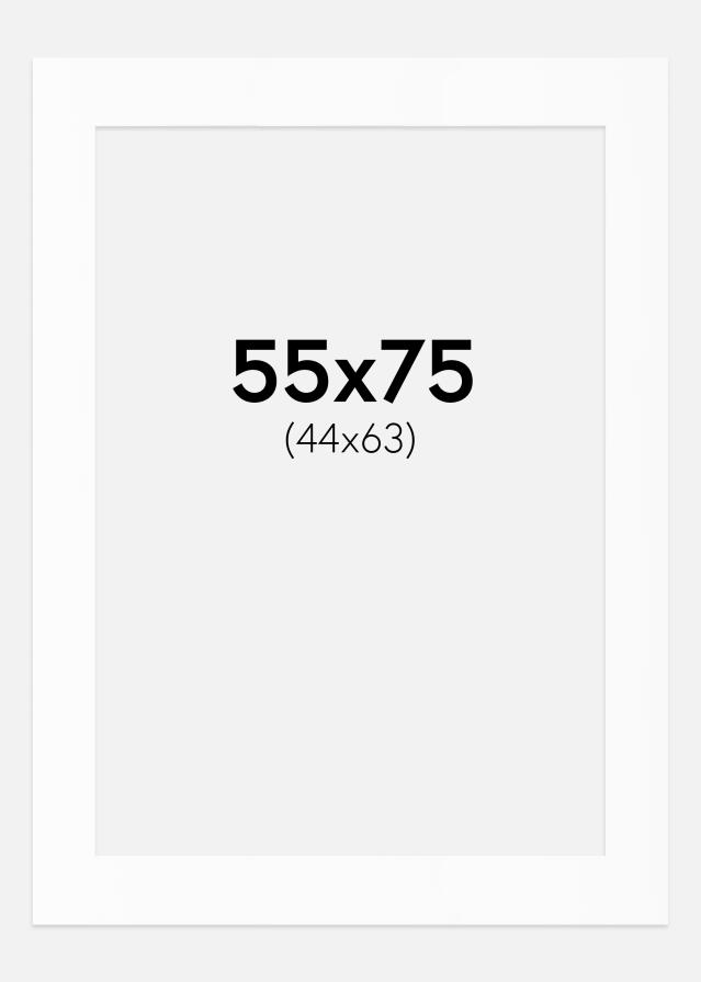 Paspartuu Valge Standard (Valge Südamik) 55x75 cm (44x63)