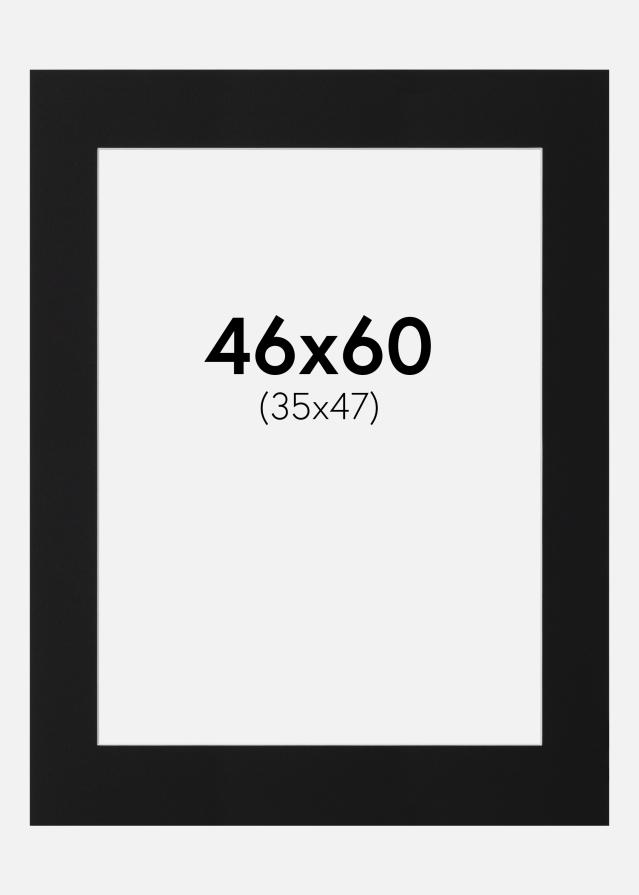 Paspartuu Must Standard (Valge Südamik) 46x60 cm (35x47)