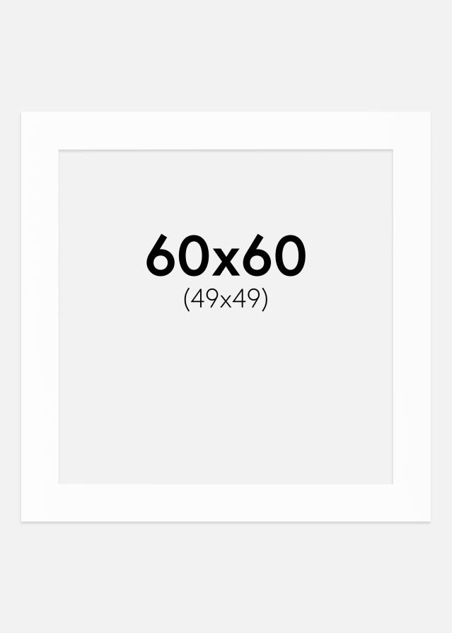 Paspartuu Canson valge Valge äär 60x60 cm (49x49)