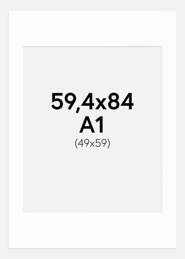 Paspartuu Canson valge Valge äär 59,4x84 cm (A1) (49x59)