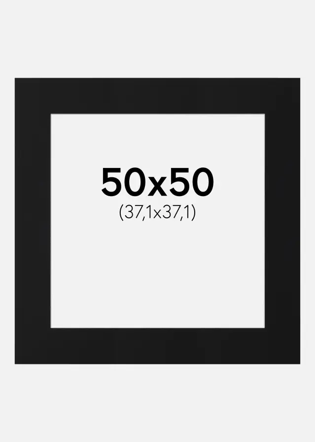 Paspartuu Must Standard (Valge Südamik) 50x50 cm (37,1x37,1)
